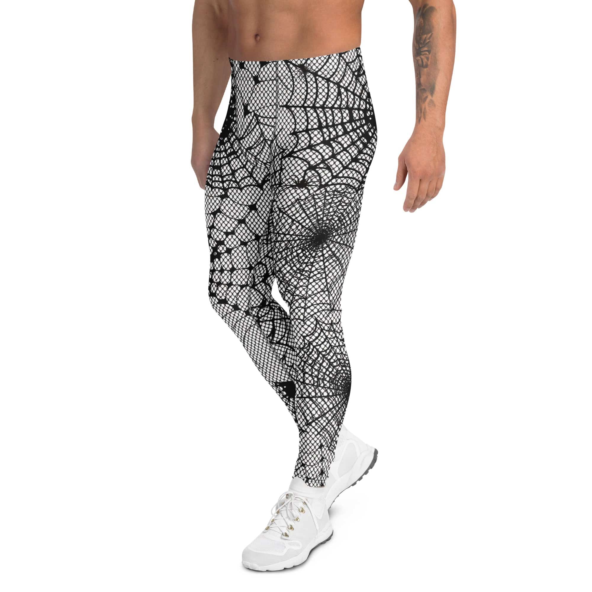 Spiderweb Fishnet Men's Leggings
