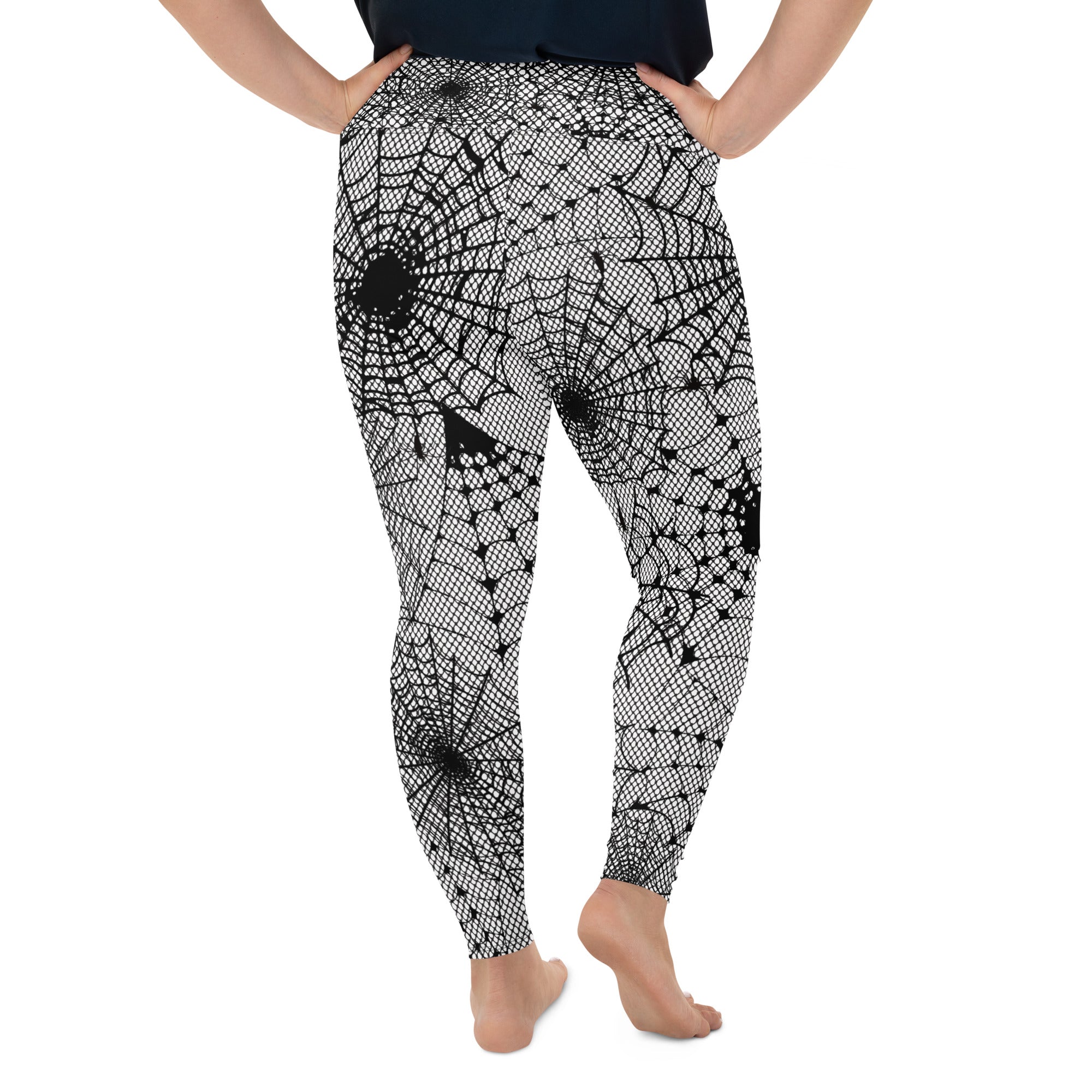 Spiderweb Fishnet Plus Size Leggings