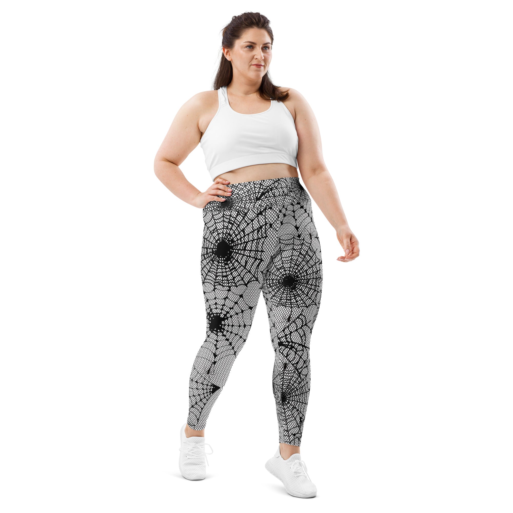 Spiderweb Fishnet Plus Size Leggings