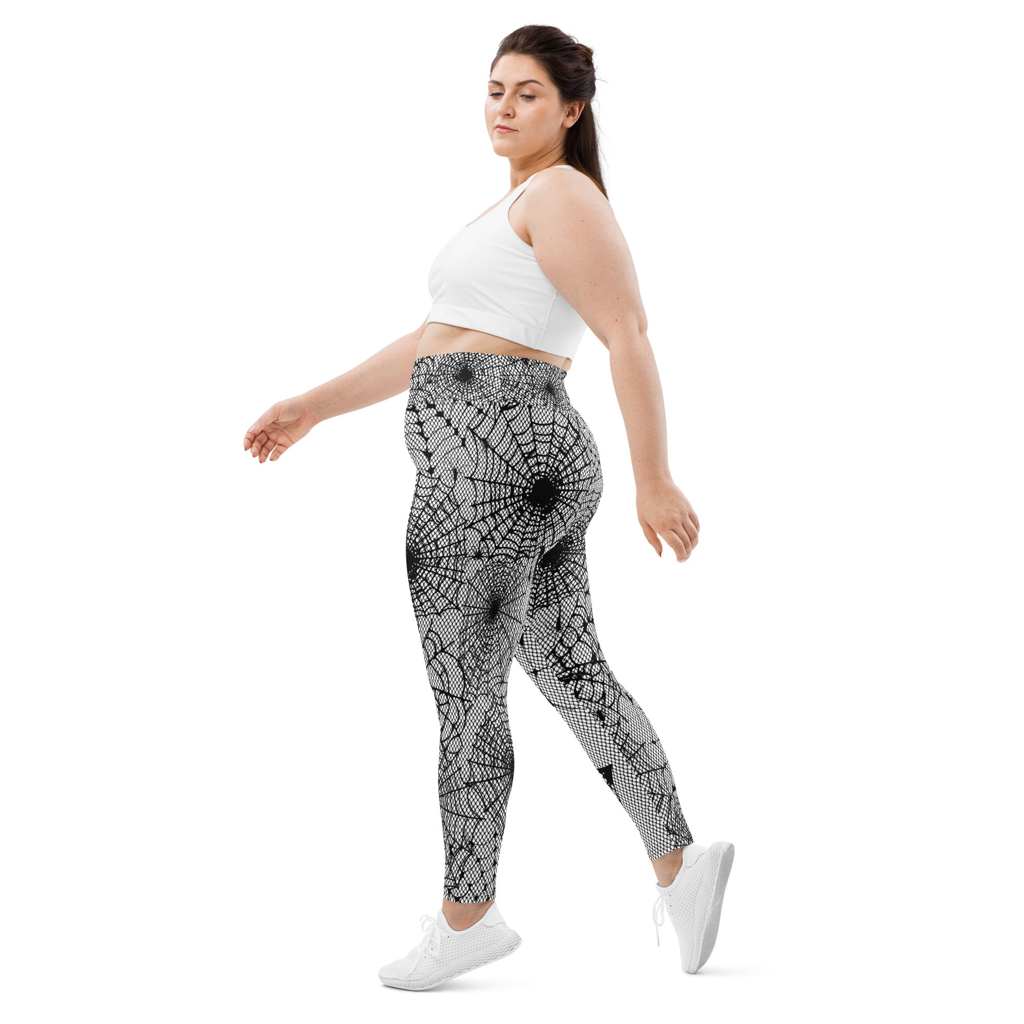 Spiderweb Fishnet Plus Size Leggings