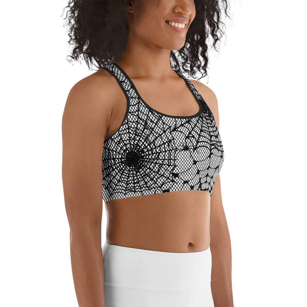 Spiderweb Fishnet Sports Bra