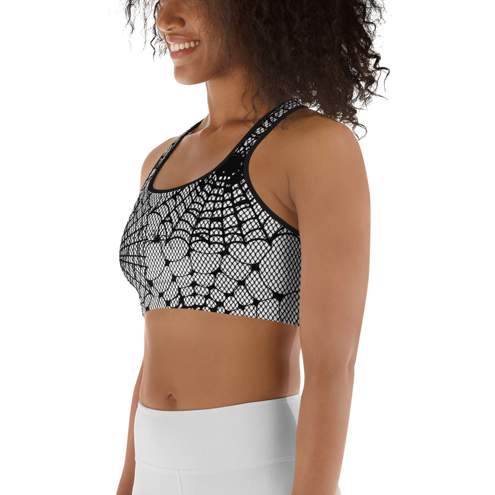 Spiderweb Fishnet Sports Bra