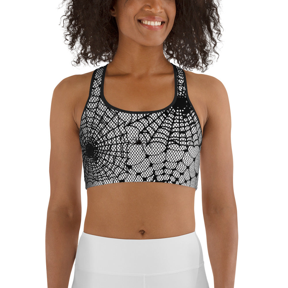 Spiderweb Fishnet Sports Bra
