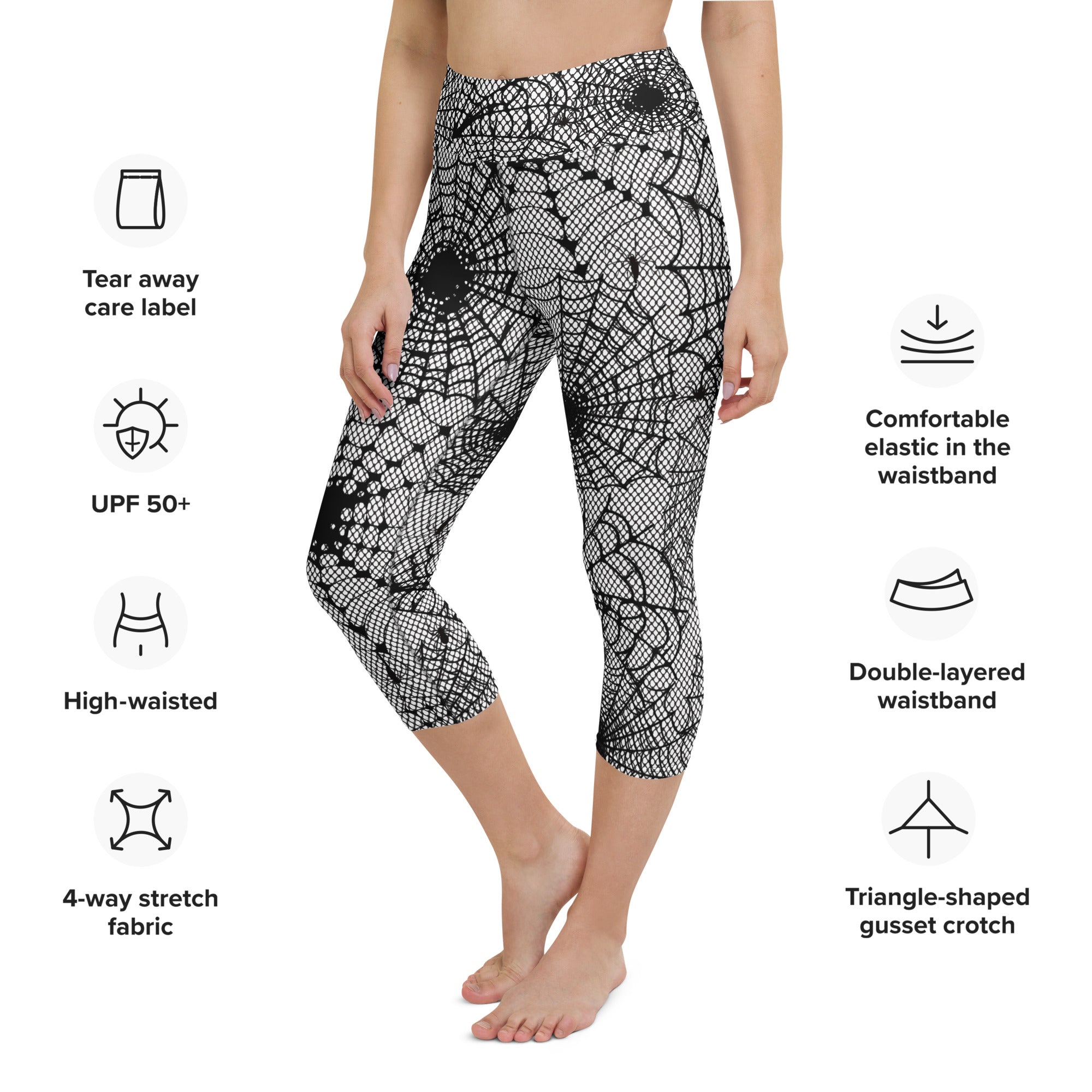 Spiderweb Fishnet Yoga Capris