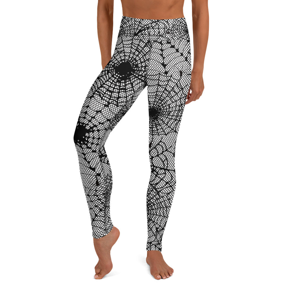 Spiderweb Fishnet Yoga Leggings