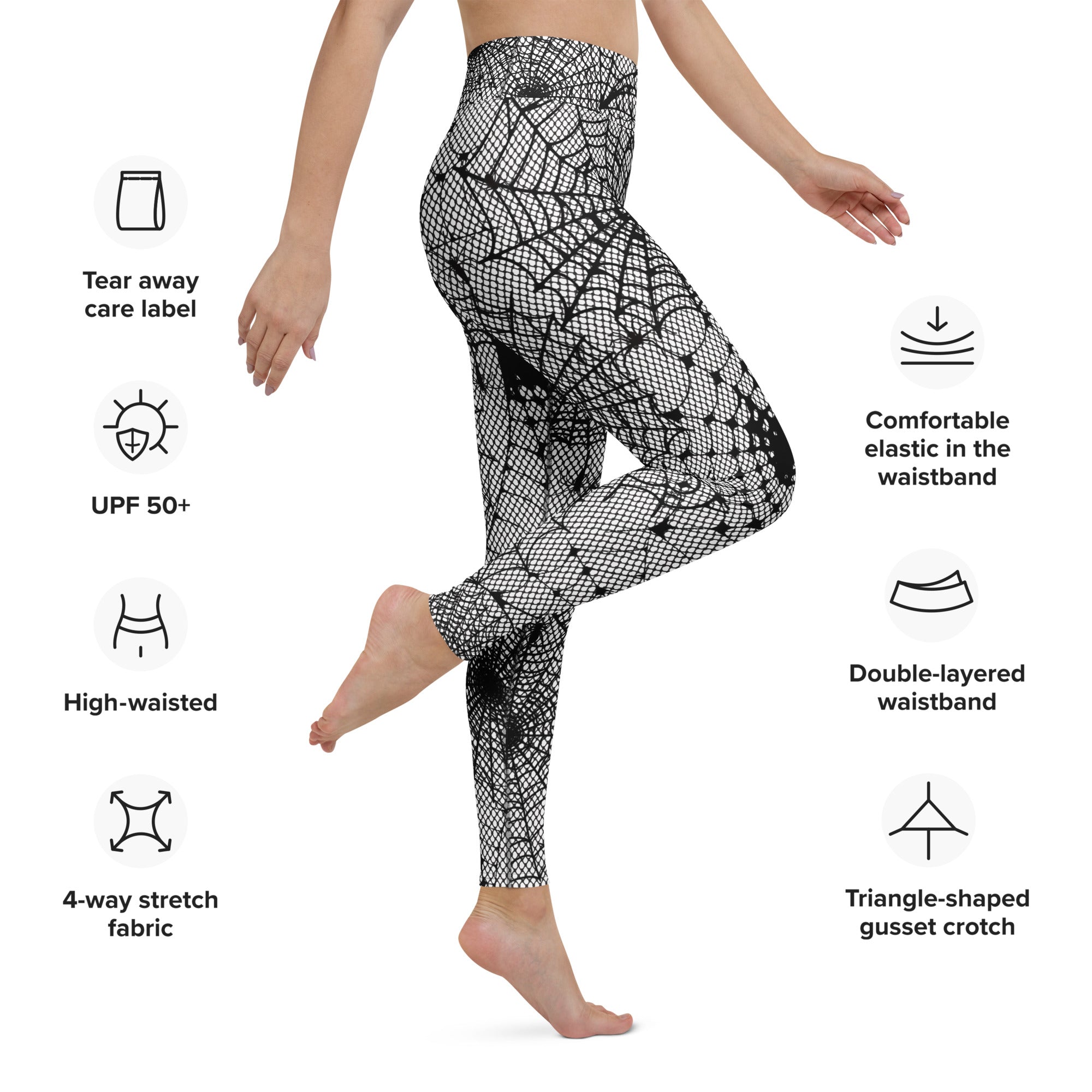 Spiderweb Fishnet Yoga Leggings