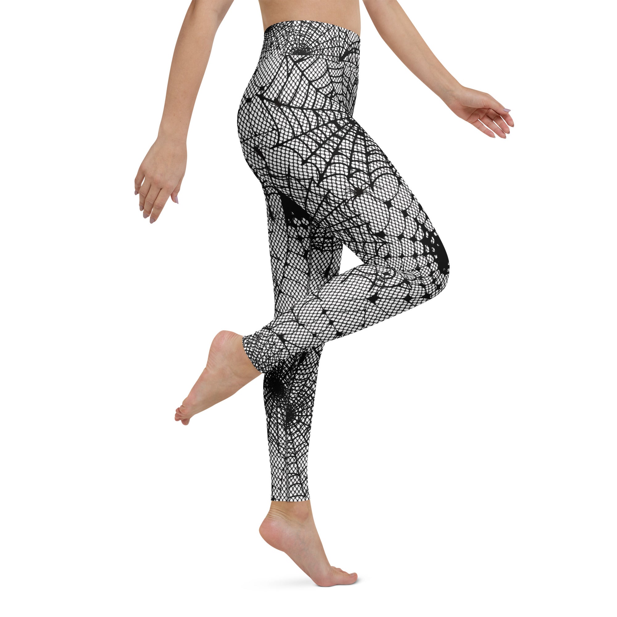 Spiderweb Fishnet Yoga Leggings