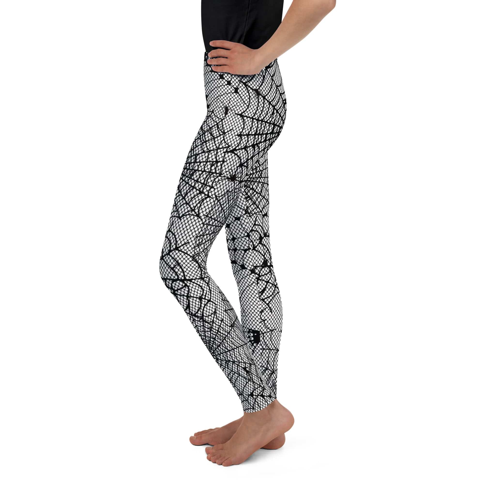 Spiderweb Fishnet Youth Leggings