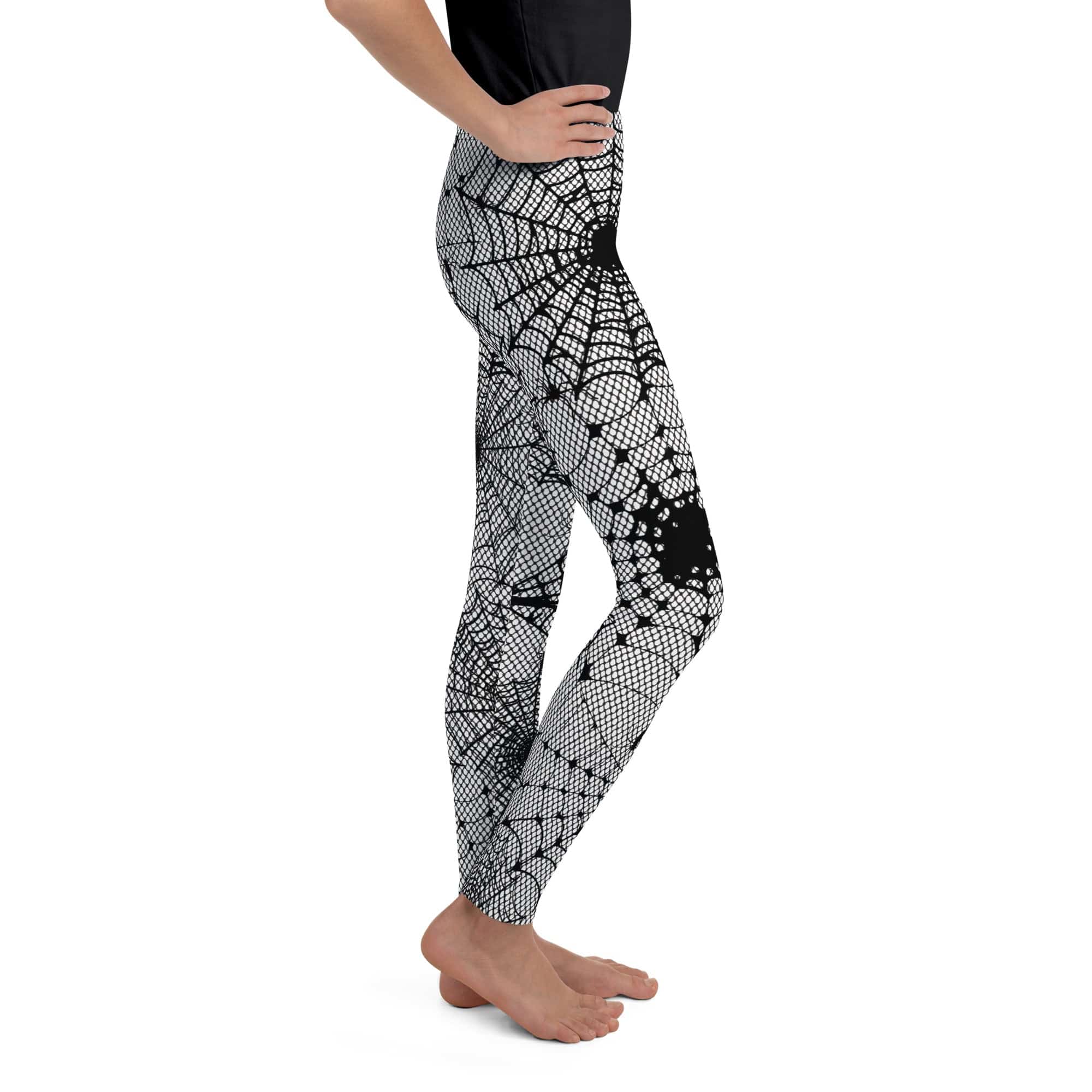 Spiderweb Fishnet Youth Leggings