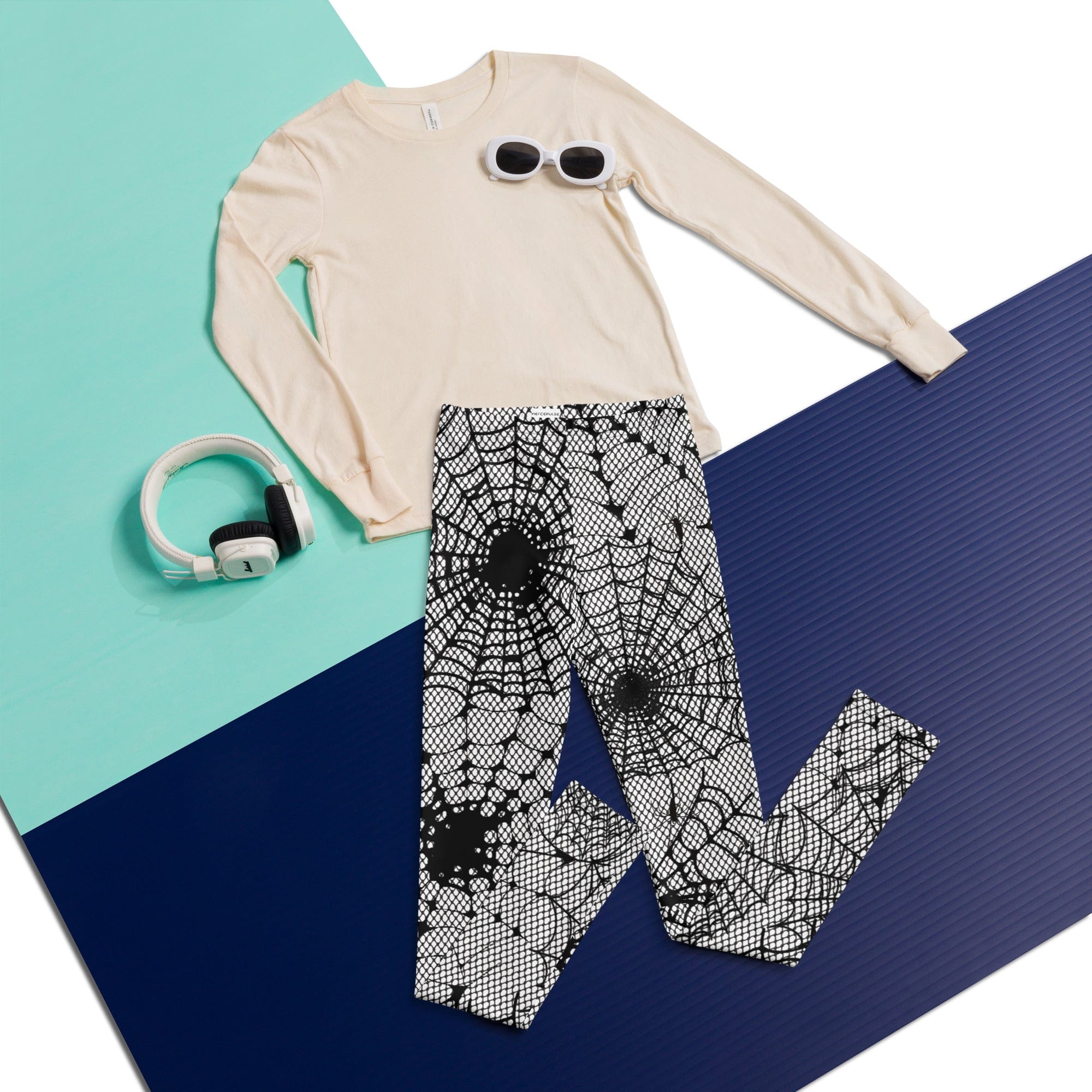 Spiderweb Fishnet Youth Leggings