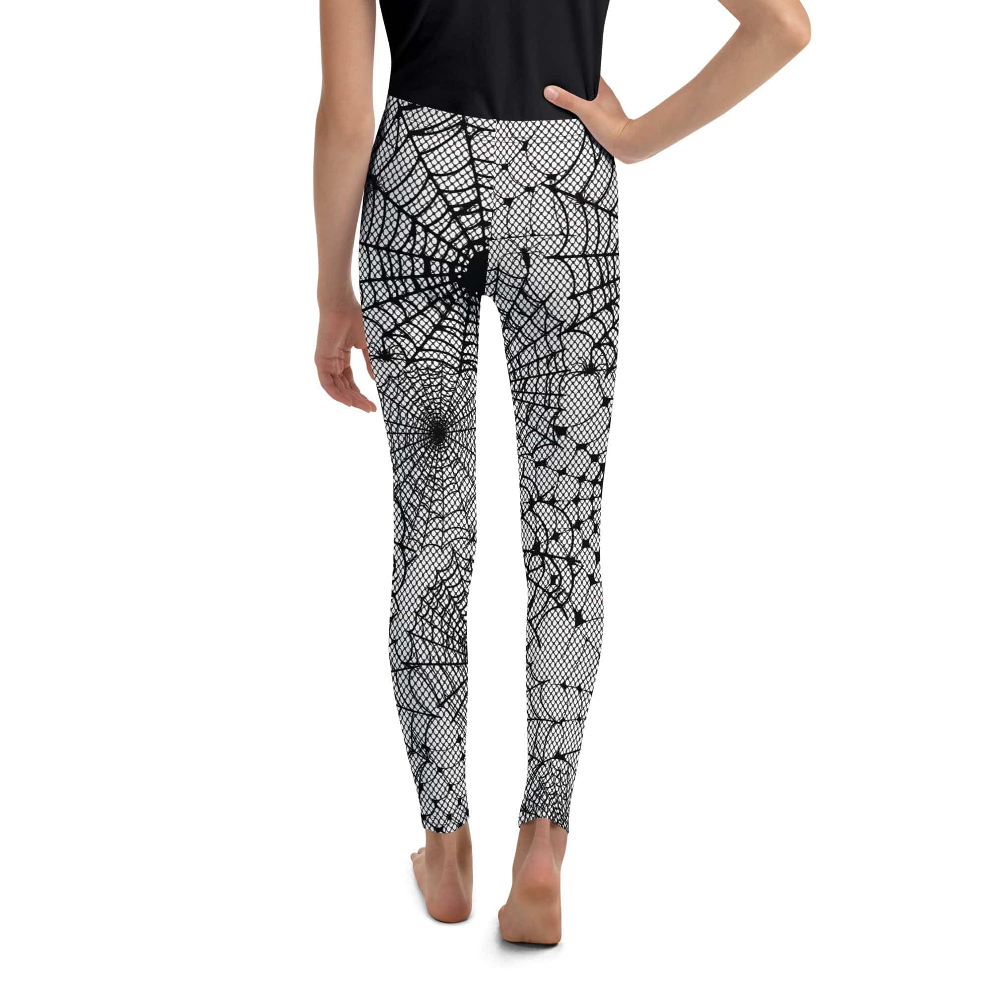 Spiderweb Fishnet Youth Leggings