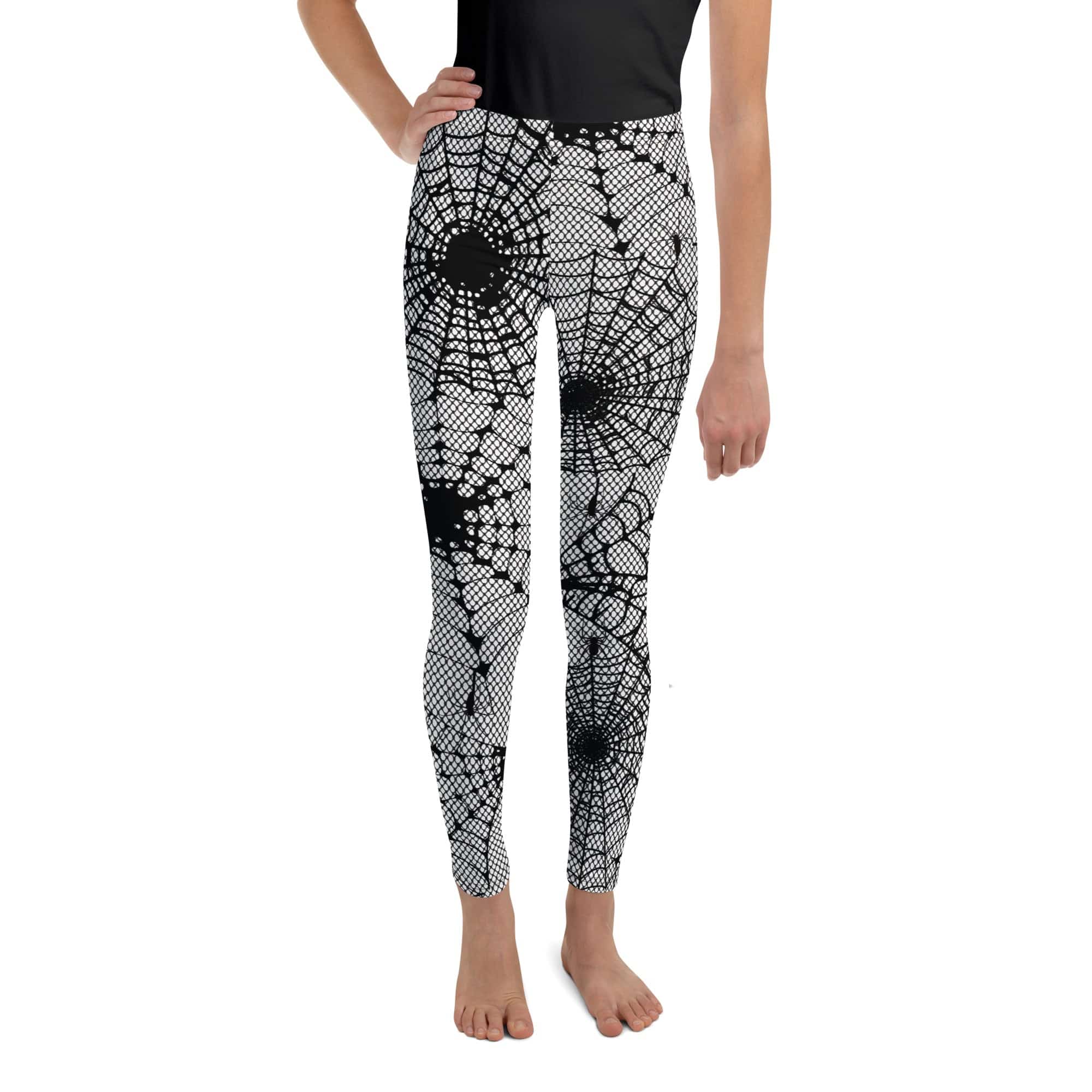 Spiderweb Fishnet Youth Leggings