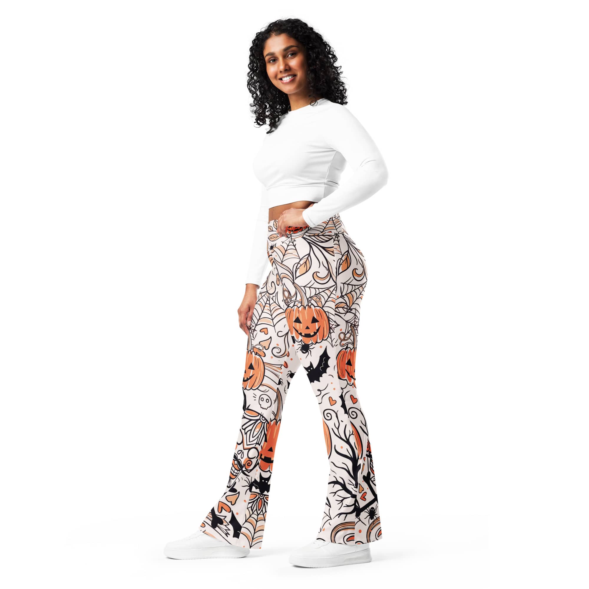 Spooky Doodle Flare Leggings