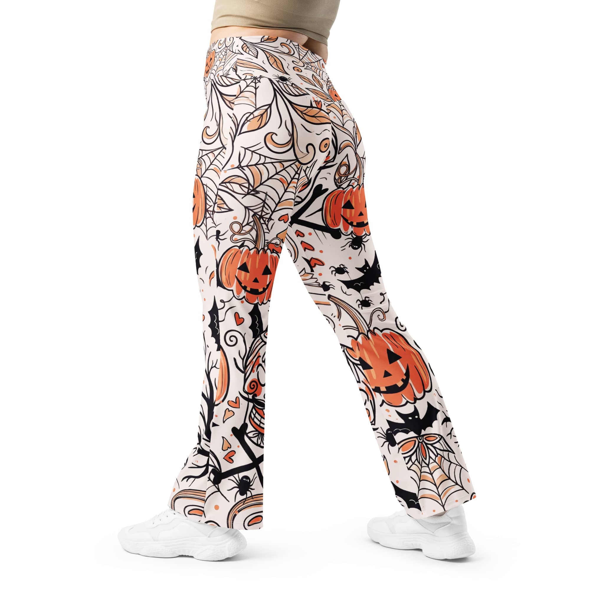 Spooky Doodle Flare Leggings