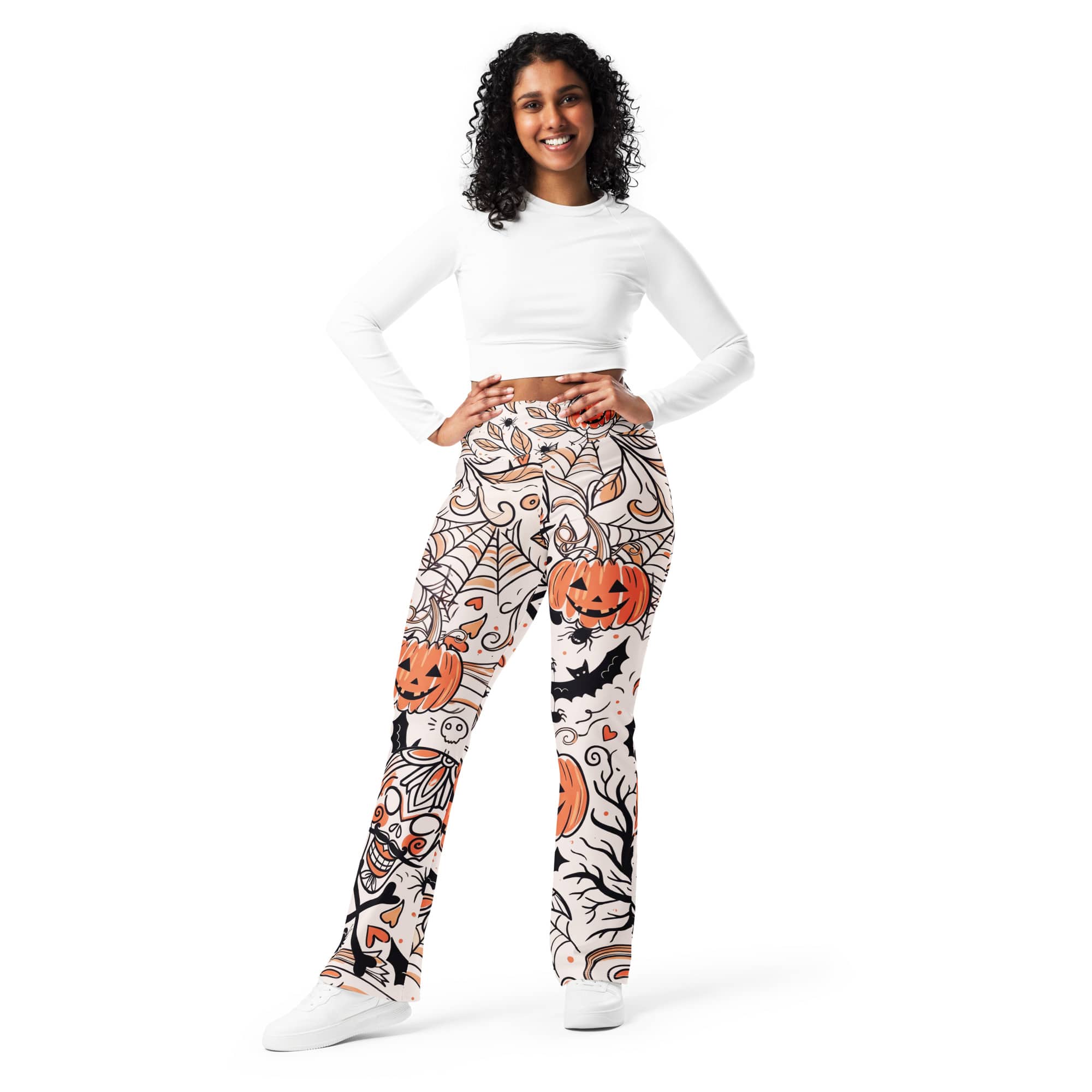 Spooky Doodle Flare Leggings
