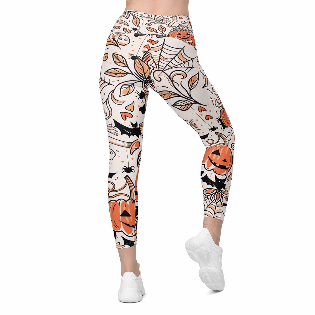 Spooky Doodle Leggings With Pockets