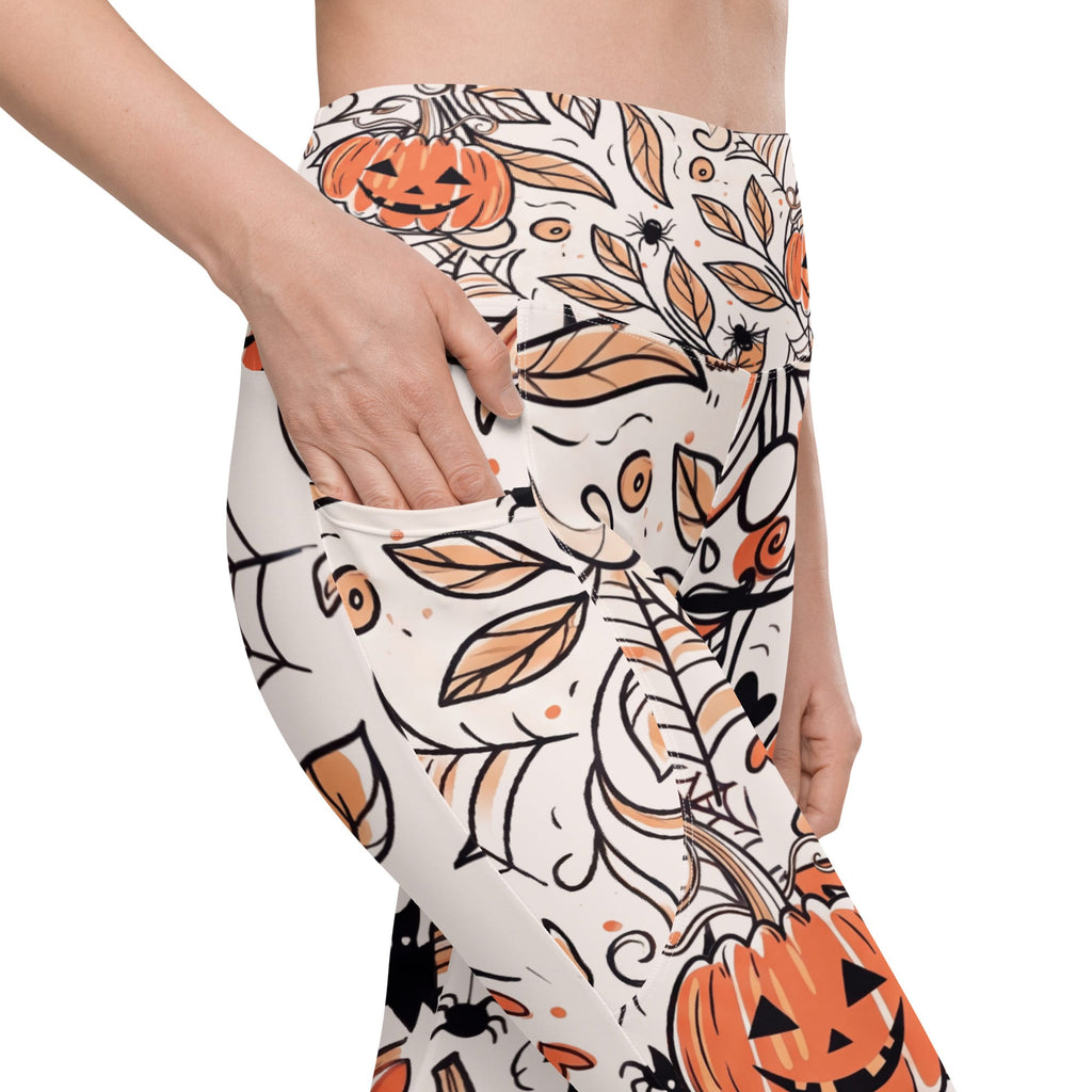 Spooky Doodle Leggings With Pockets