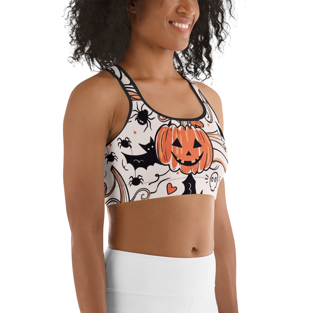 Spooky Doodle Sports Bra