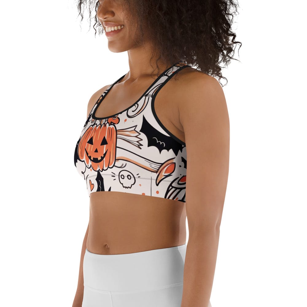 Spooky Doodle Sports Bra