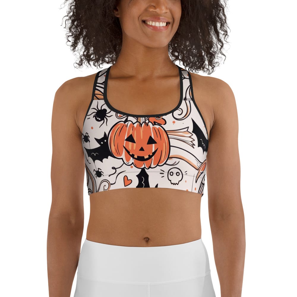 Spooky Doodle Sports Bra