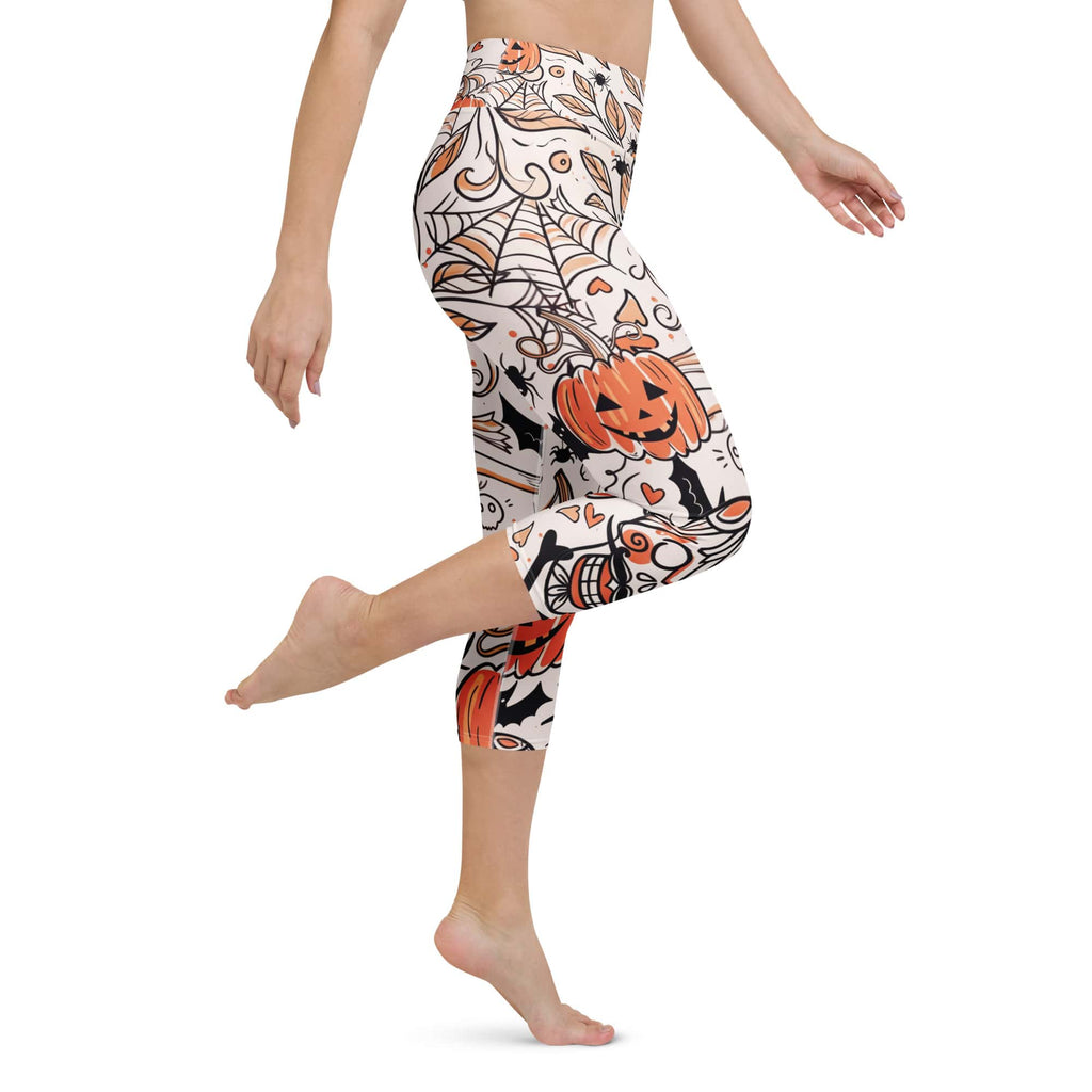 Spooky Doodle Yoga Capris