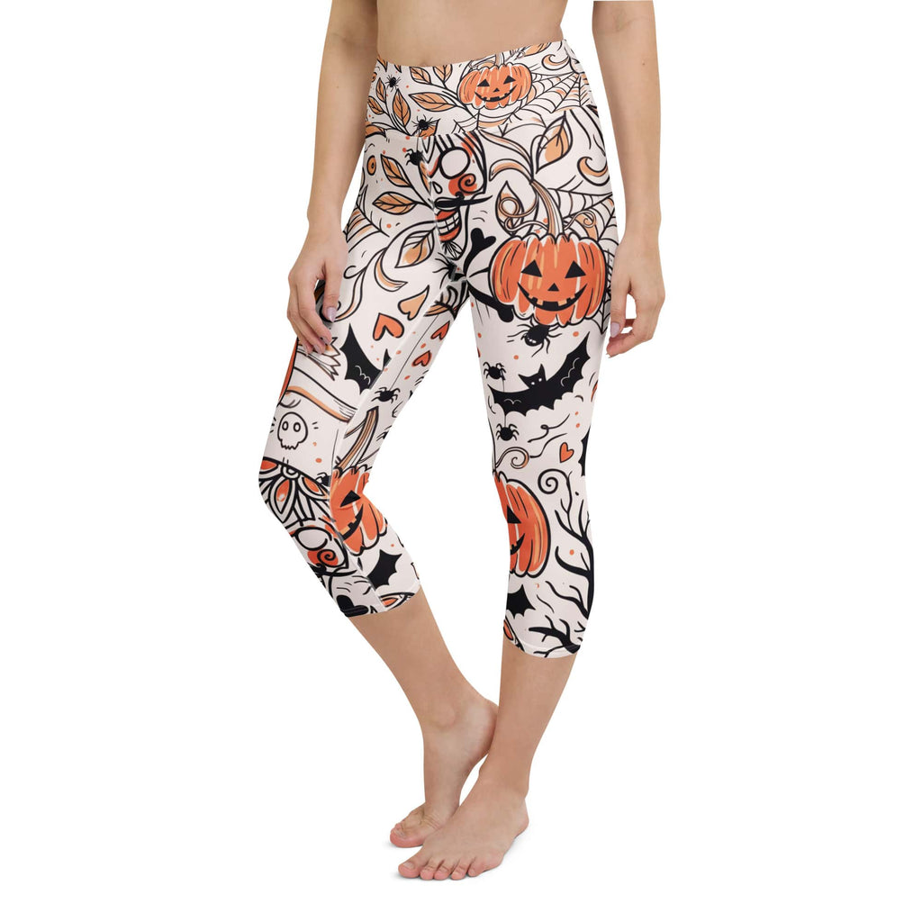 Spooky Doodle Yoga Capris