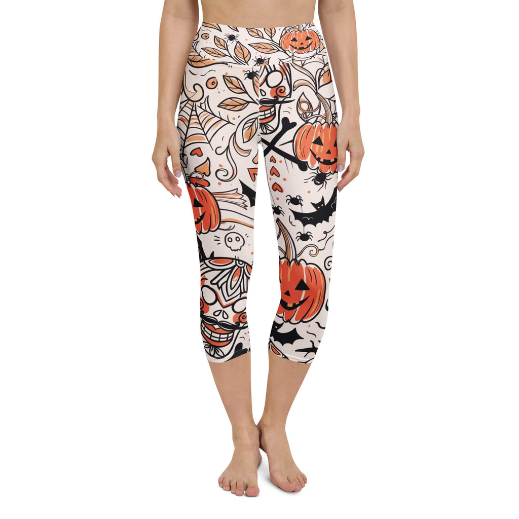 Spooky Doodle Yoga Capris