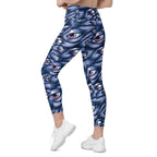 Spooky Eyes Crossover Leggings With Pockets