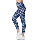Spooky Eyes Crossover Leggings With Pockets