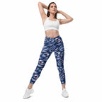 Spooky Eyes Crossover Leggings With Pockets