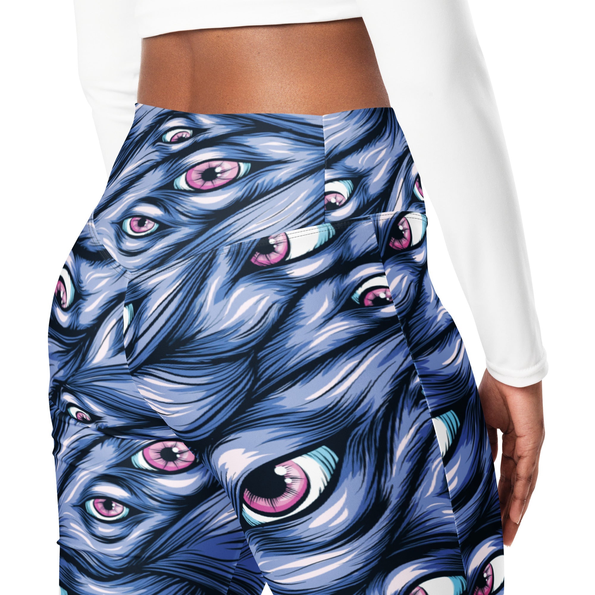 Spooky Eyes Flare Leggings