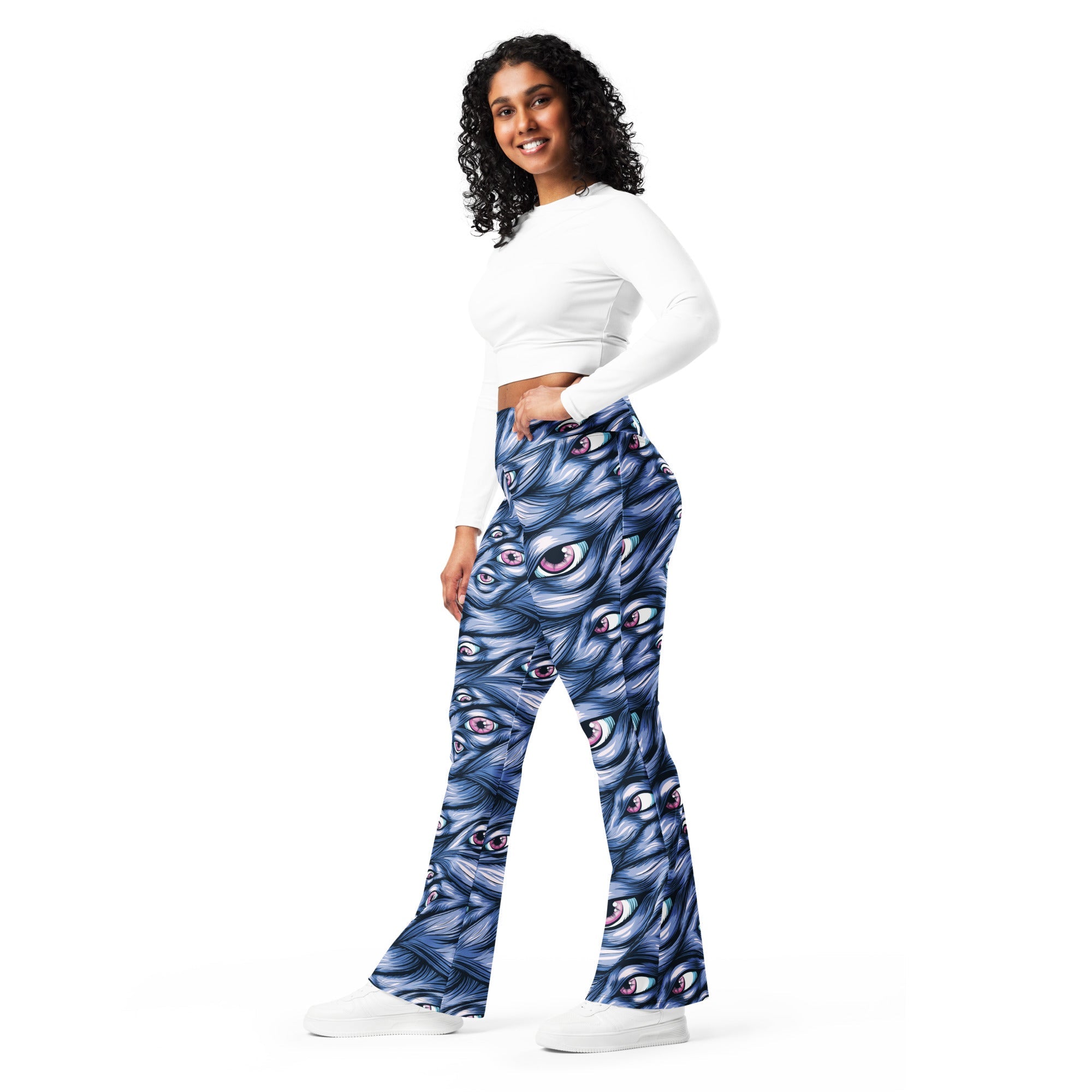 Spooky Eyes Flare Leggings