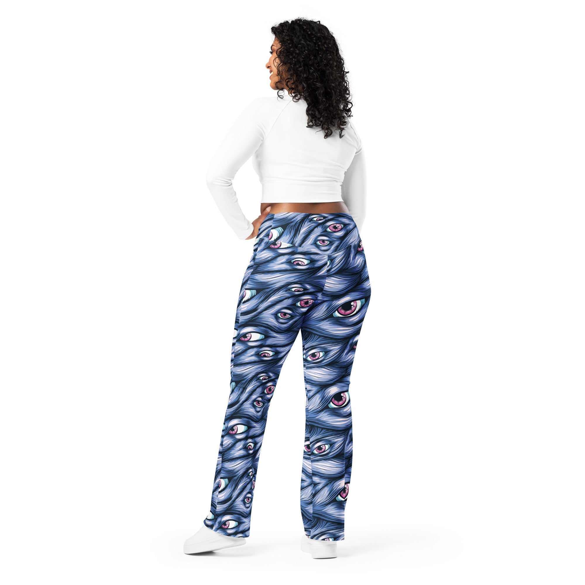 Spooky Eyes Flare Leggings