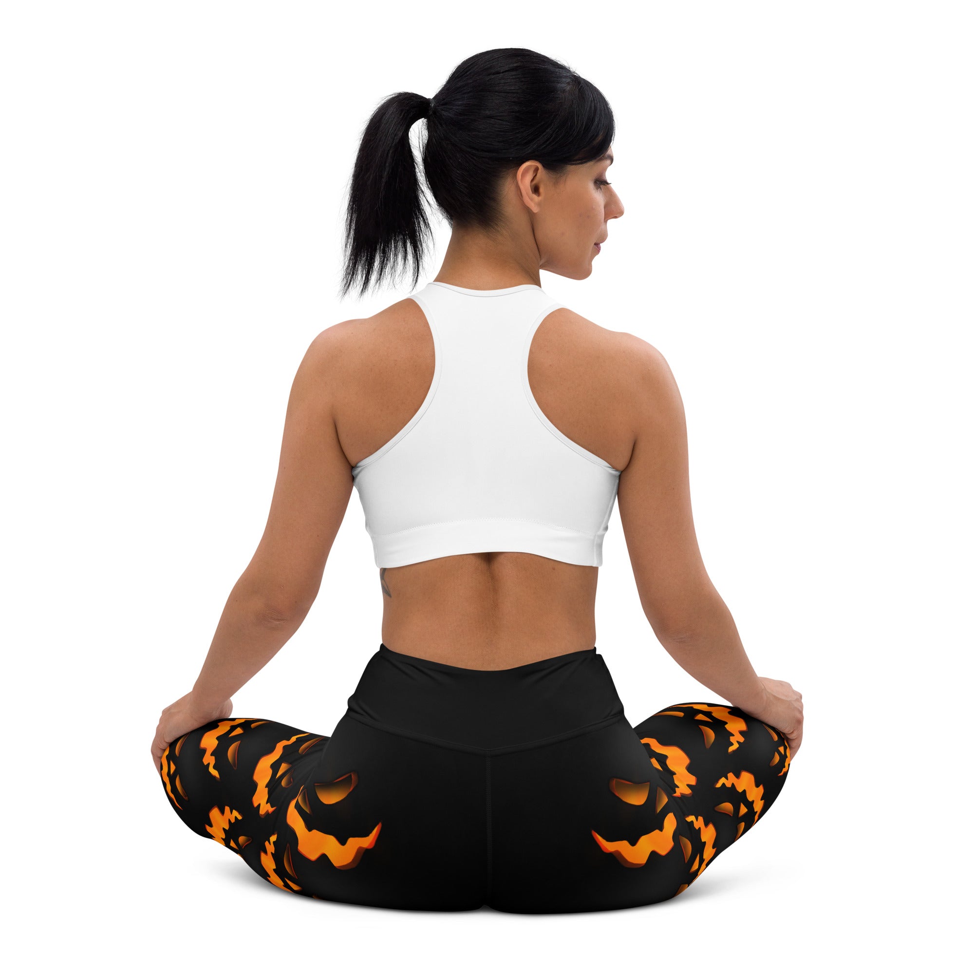 Spooky Pumpkin Halloween Yoga Leggings