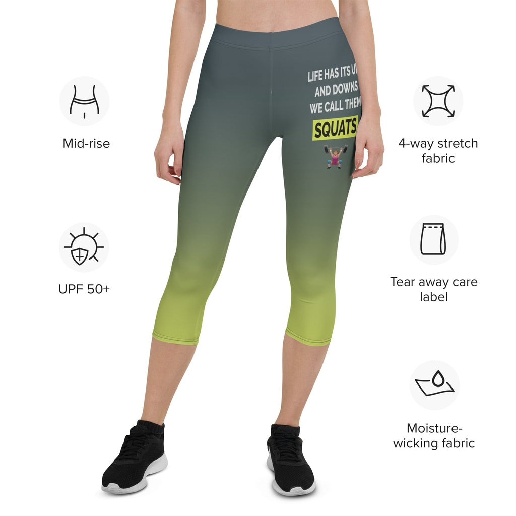 Squats Slogan Capris