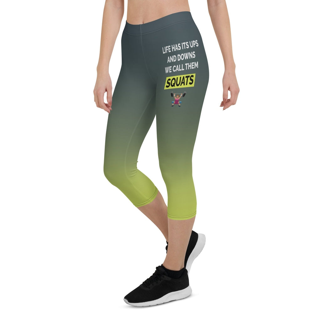 Squats Slogan Capris