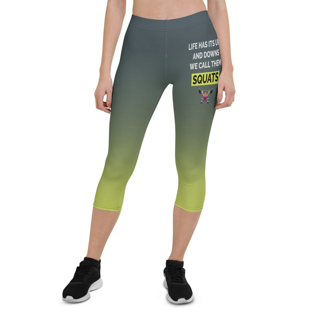 Squats Slogan Capris