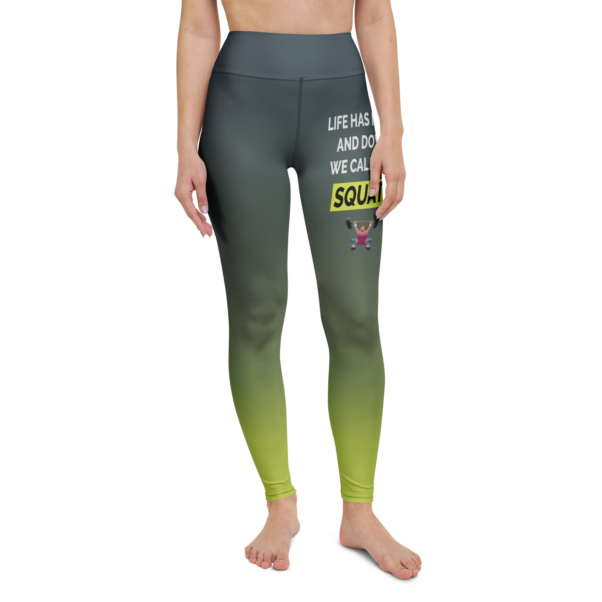 Squats Slogan Yoga Leggings
