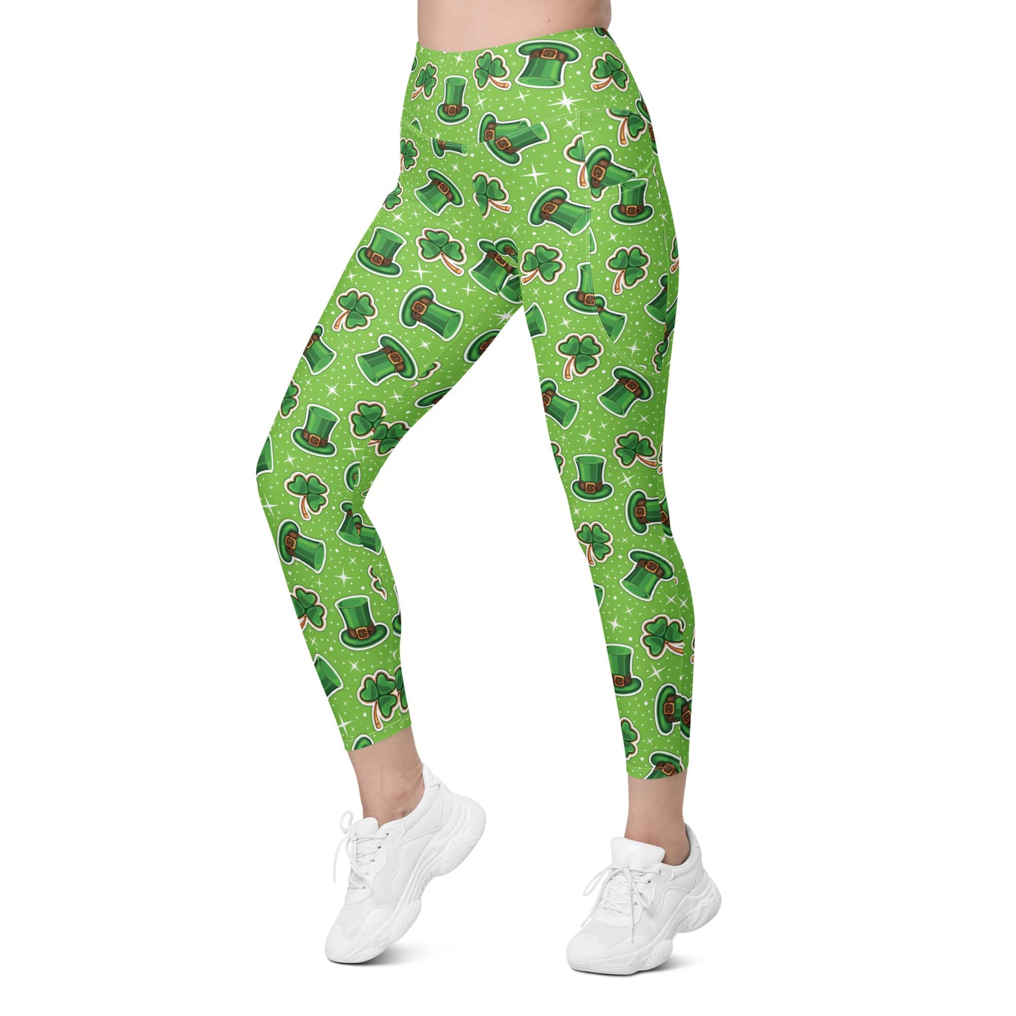 St. Patrick Day Pattern Leggings With Pockets