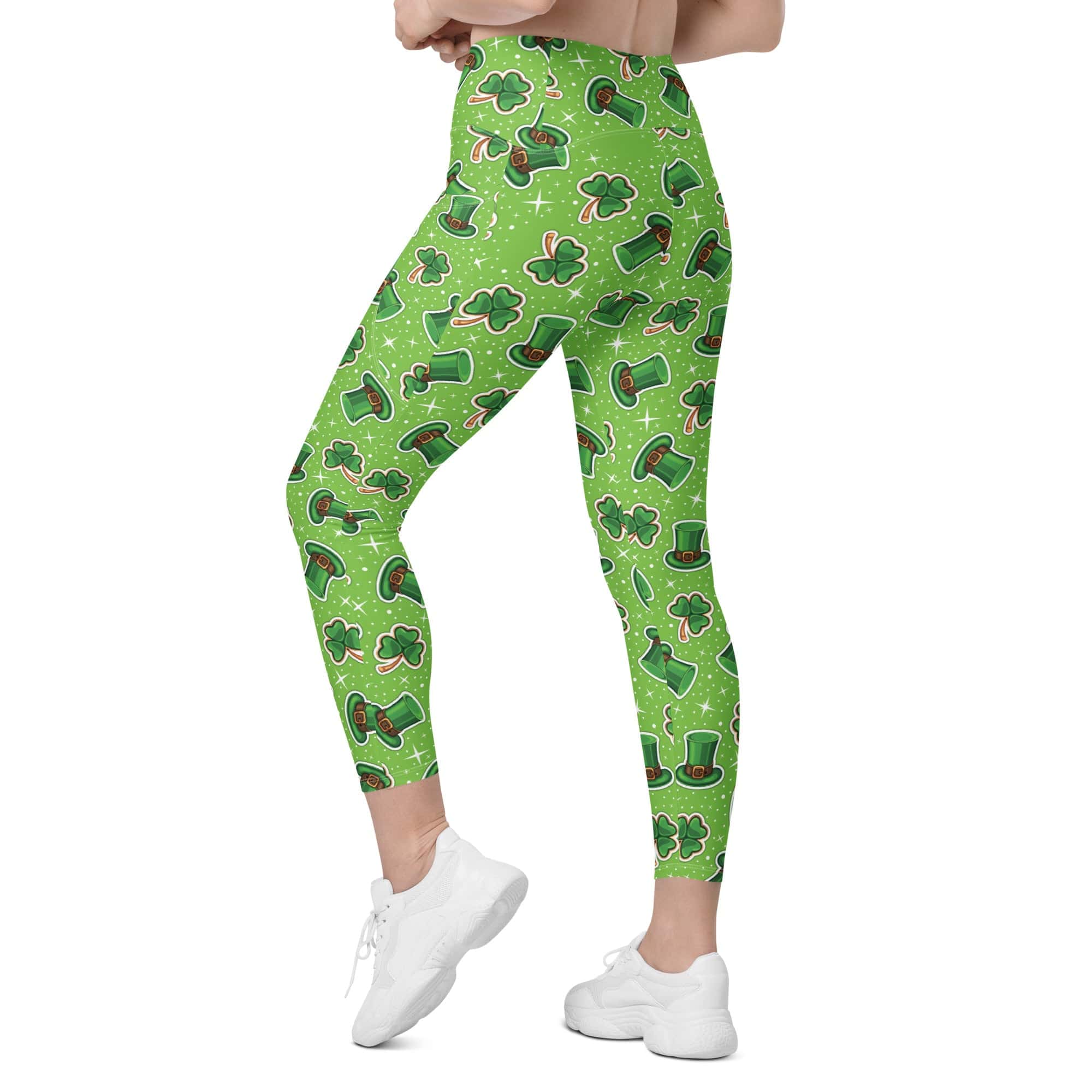 St. Patrick Day Pattern Leggings With Pockets