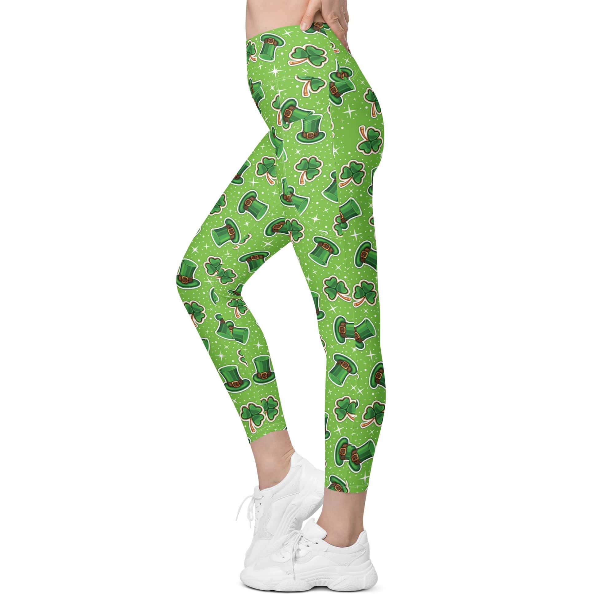 St. Patrick Day Pattern Leggings With Pockets