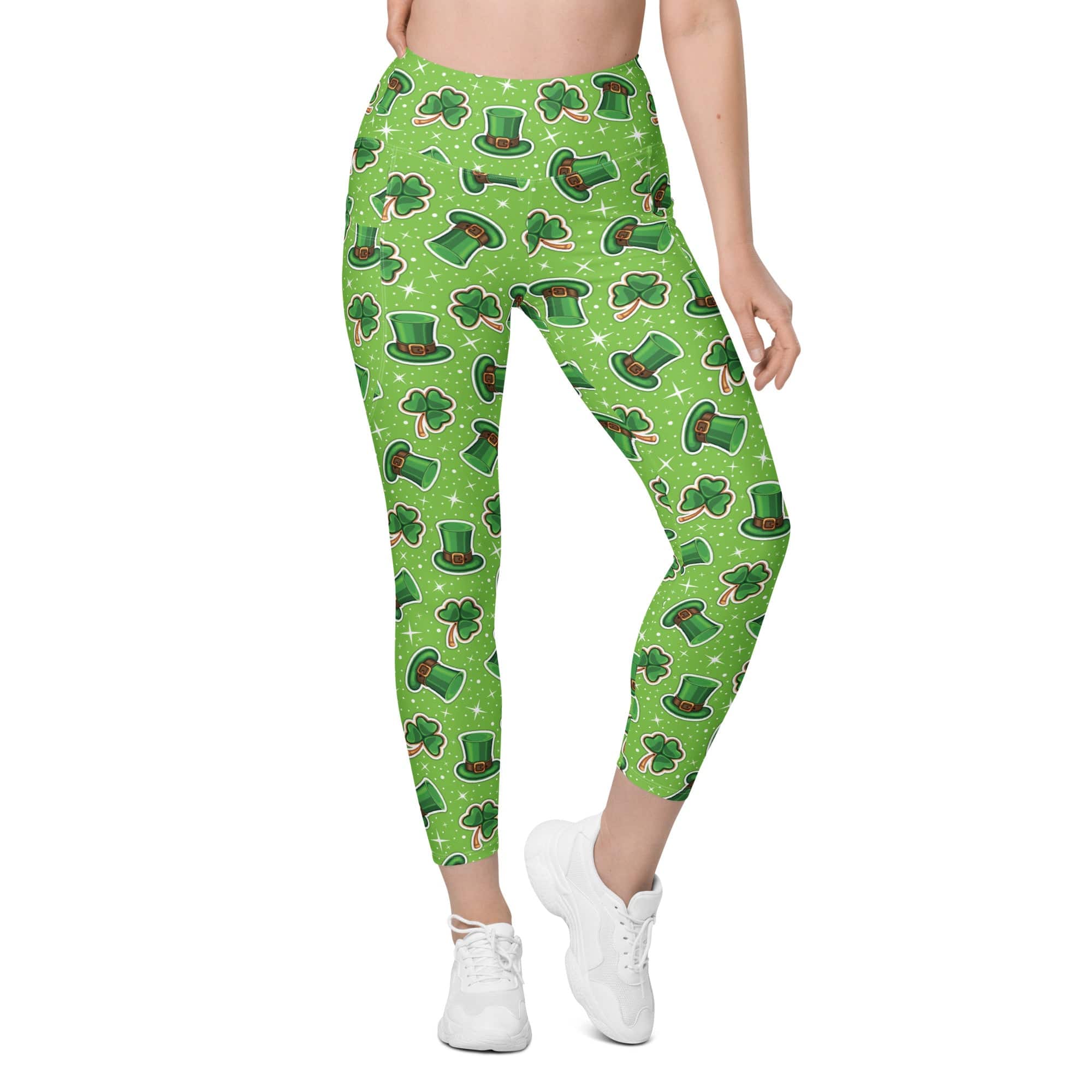 St. Patrick Day Pattern Leggings With Pockets