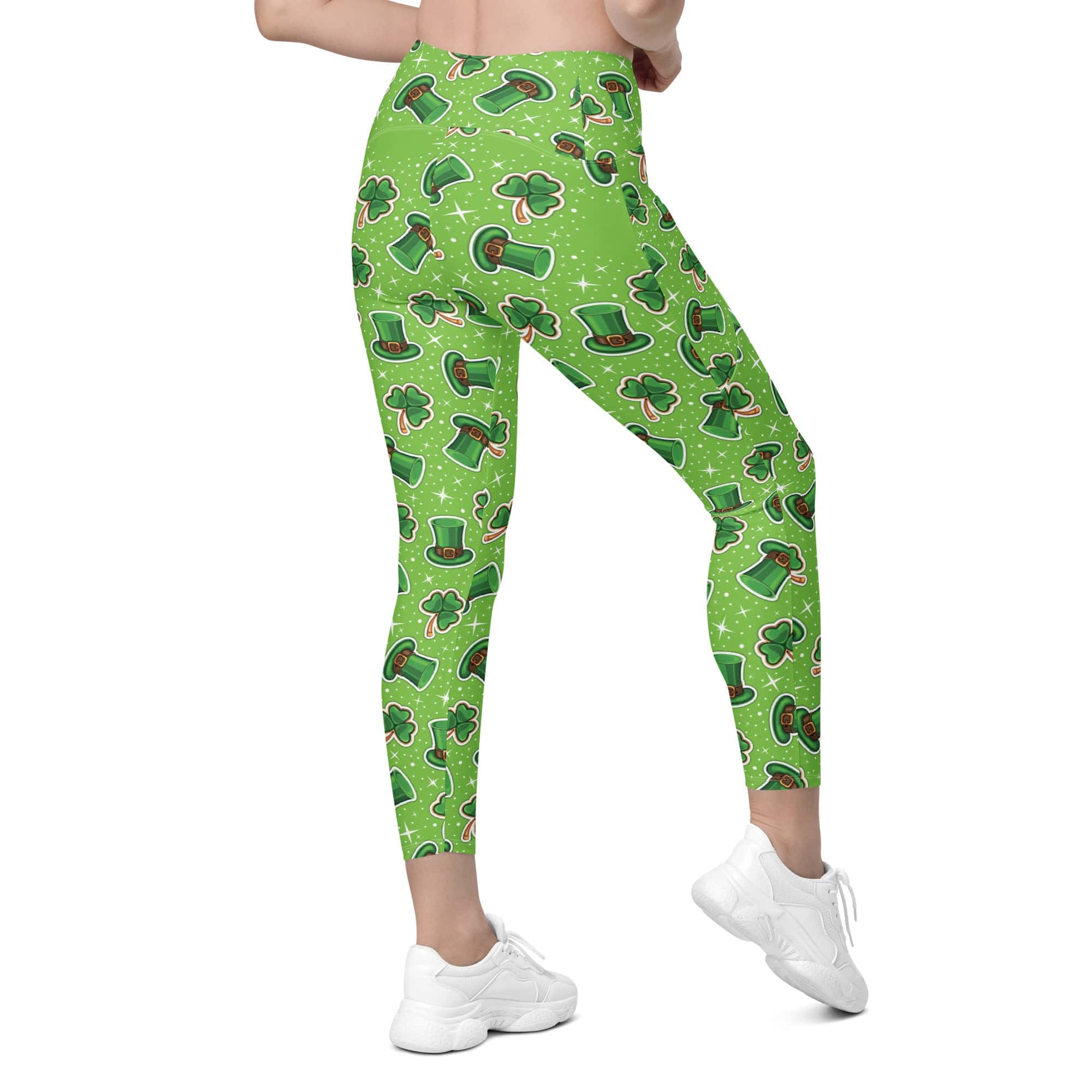 St. Patrick Day Pattern Leggings With Pockets
