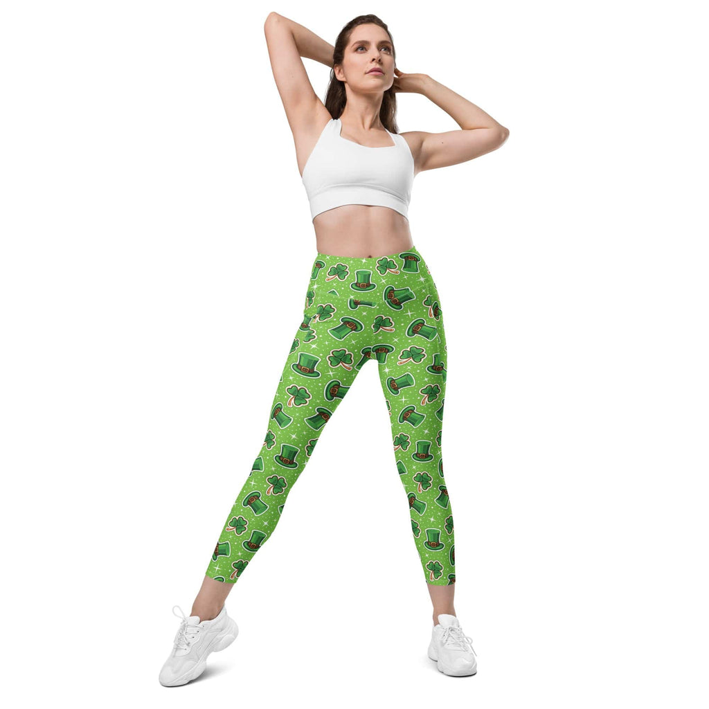 St. Patrick Day Pattern Leggings With Pockets