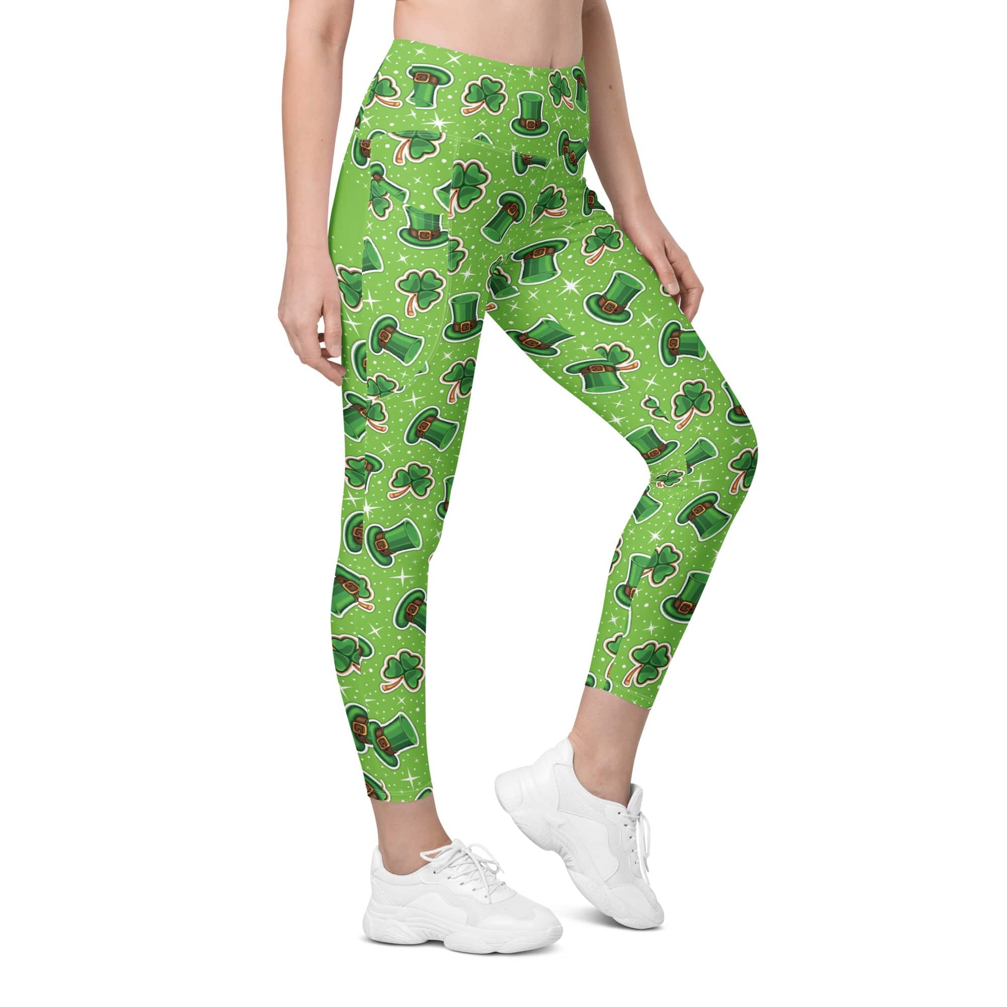 St. Patrick Day Pattern Leggings With Pockets