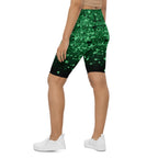 St. Patrick's Day Glitter Print Biker Shorts
