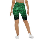 St. Patrick's Day Glitter Print Biker Shorts