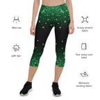 St. Patrick's Day Glitter Print Capris