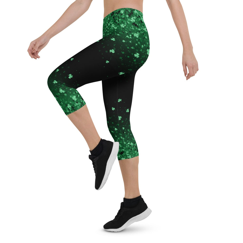 St. Patrick's Day Glitter Print Capris