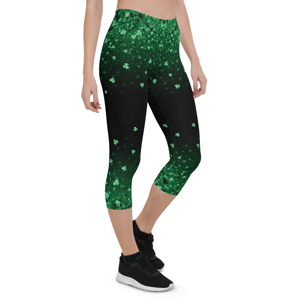 St. Patrick's Day Glitter Print Capris